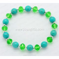 Turquoise semi precious gemstone crystal bracelet charm bangle